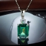 Alexandrite Emerald Cut Silver Pendant