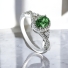 Emerald 7 mm x 5 mm .925 Sterling Silver Ring
