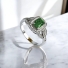 925 Sterling Silver Emerald Ring