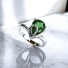 Emerald Ring Pear Cut Stone Ring