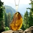 Genuine Amber Pendant With Sterling Silver