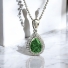 Green Emerald Sterling Silver Set Earrings and Pendant