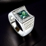 Color Change Alexandrite Mens Sterling Silver Ring