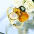 Natural High Quality Mexican Fire Jelly Opal Green Sapphire 14K Gold Ring