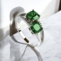 Princess Cut Emerald Ring
