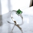 Petite Solitaire Emerald Engagement Ring