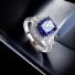 Emerald Cut Tanzanite Silver Ring