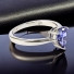 Solitaire Tanzanite Sterling Silver Ring