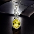 Yellow Alexandrite Sterling Silver Pendant 32 mm x 12 mm