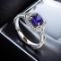 Brilliant Cut Tanzanite Silver Ring