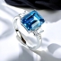 Swiss Blue Topaz Sterling Silver Ring