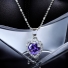 Heart Sterling Silver Pendant With Tanzanite