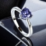Heart Shape Tanzanite Sterling Silver Solitaire Ring
