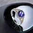 Silver Yellow Gold Plated Tanzanite Silver Ring