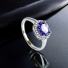 Oval Cut 8 mm x 6 mm Tanzanite Silver Ring