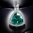 Huge Sterling Silver Trillion Cut Alexandrite Pendant