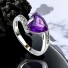 Silver Trillion Cut Amethyst Ring