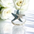 0.77 ctw White 14K Gold Star Fish Blue and White Diamond Pendant