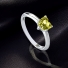 Sterling Silver Heart Shape Cut Yellow Alexandrite Ring