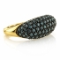 14K Yellow Gold Blue Diamonds Ring