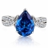 Antique Style Blue Topaz Silver Ring