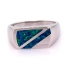 Australian Opal and Silver Mens Ring