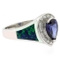 Fashion Opal and Tanzanite Ring