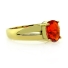 14K Yellow Gold Mexican Cherry Fire Opal Ring